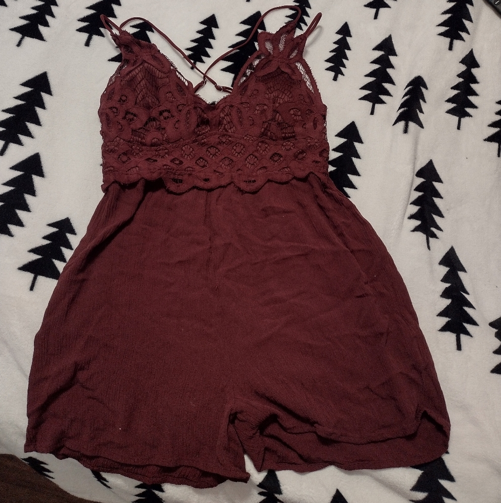 Maroon Romper